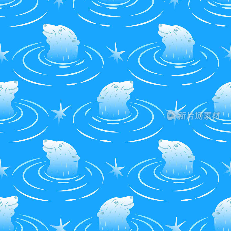Seamless pattern with floating